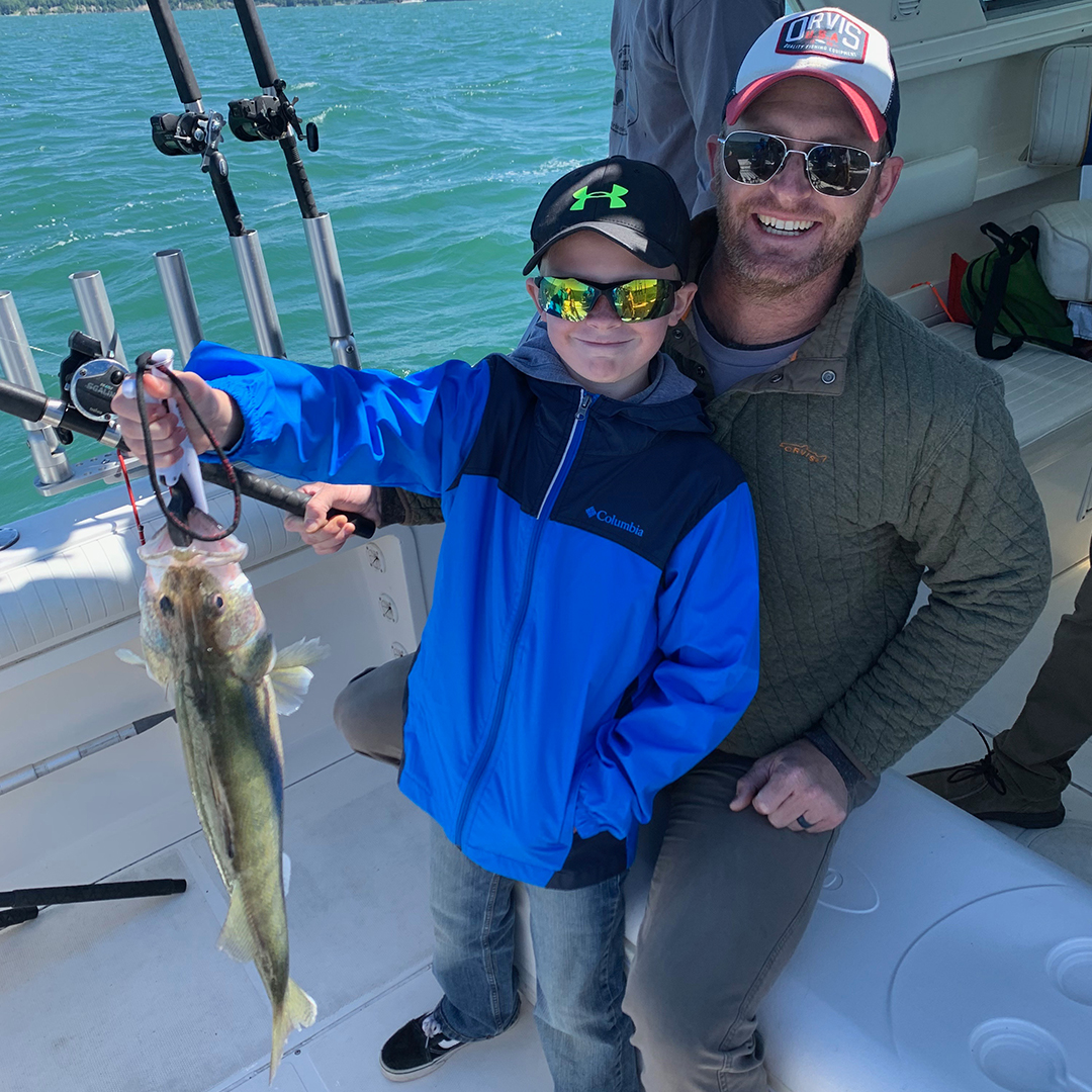 older gentleman with a steelhead